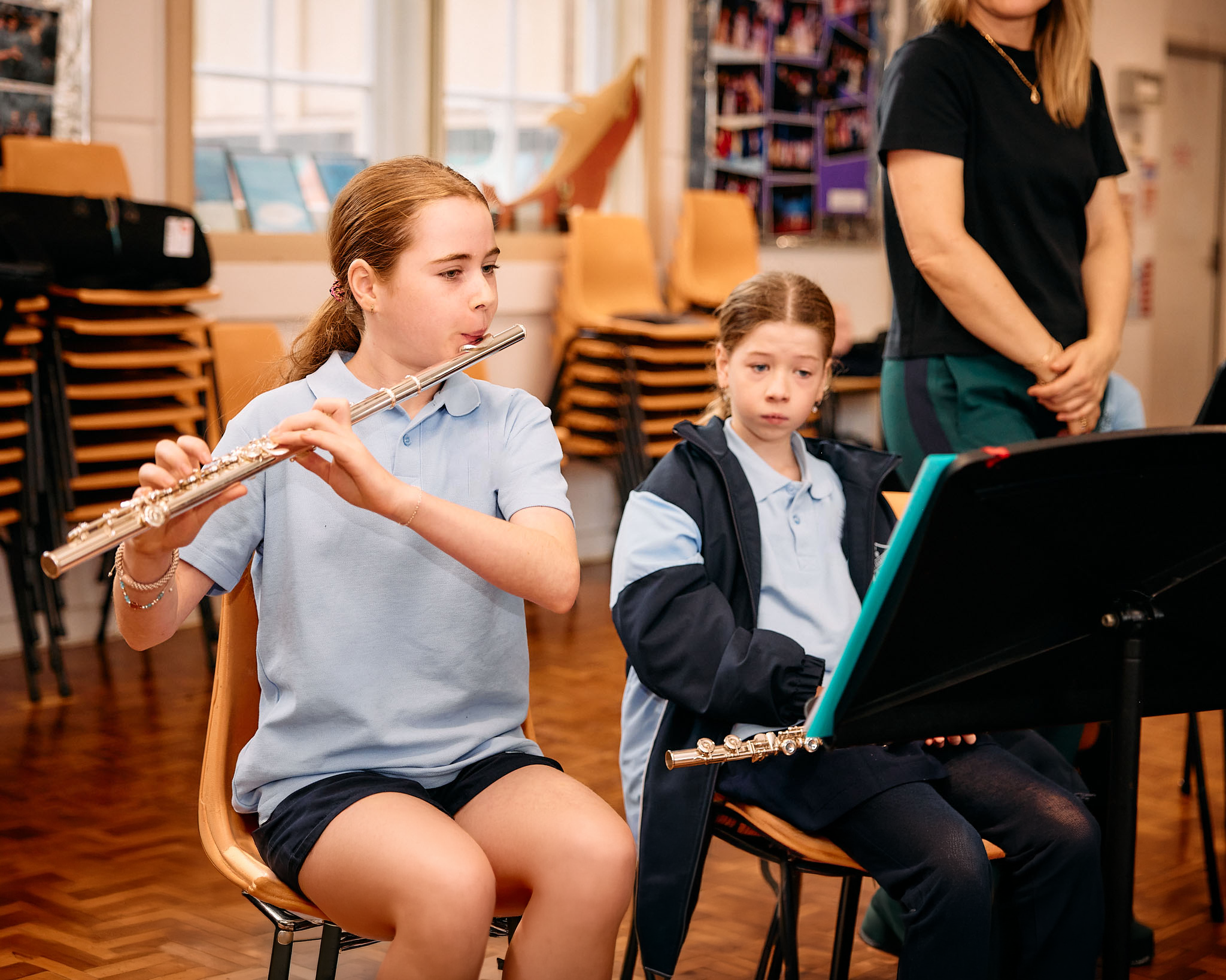 flute lesson with teacher